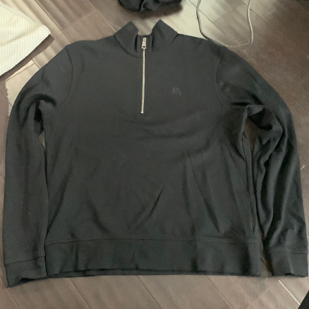 Burberry Brit 100% Cotton Black 1/2 zip